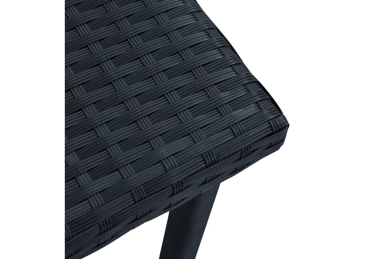 Hagebord svart 40x40x40 cm polyrotting - Cafebord - Balkongbord