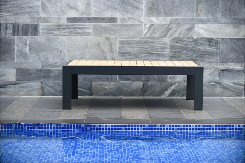 Palau Cafébord 143 cm - Tre/Grå - Hagemøbler - Hagebord - Cafebord