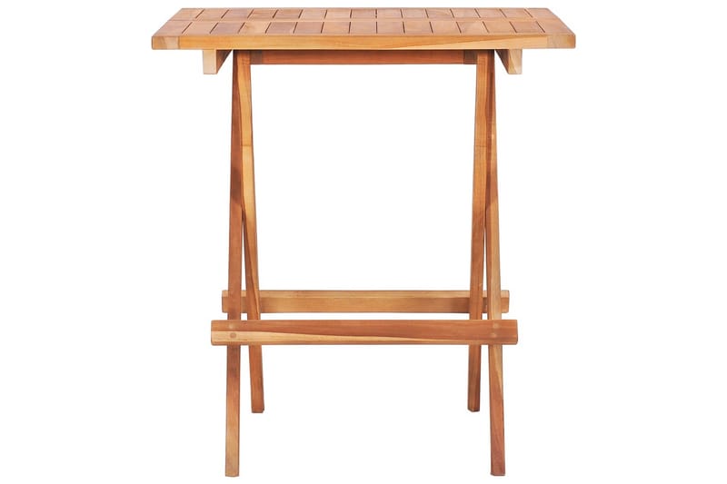 Sammenleggbart bistrobord 60x60x65 cm heltre teak - Brun - Hagemøbler - Hagebord - Cafebord