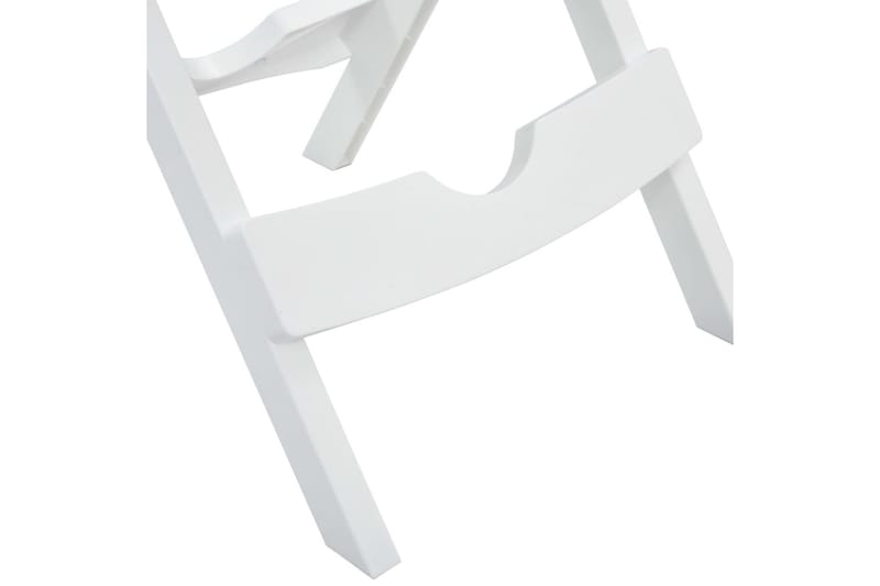 Sammenleggbart hagebord 45,5x38,5x50 cm hvit - Hagemøbler - Hagebord - Cafebord