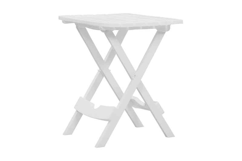 Sammenleggbart hagebord 45,5x38,5x50 cm hvit - Hagemøbler - Hagebord - Cafebord