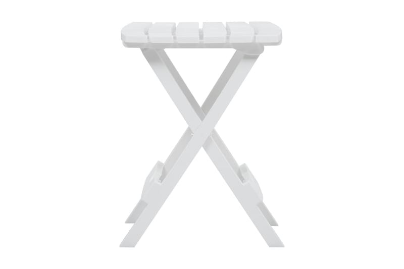 Sammenleggbart hagebord 45,5x38,5x50 cm hvit - Hagemøbler - Hagebord - Cafebord