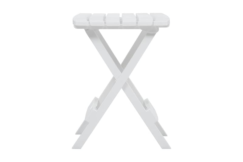 Sammenleggbart hagebord 45,5x38,5x50 cm hvit - Cafebord - Balkongbord