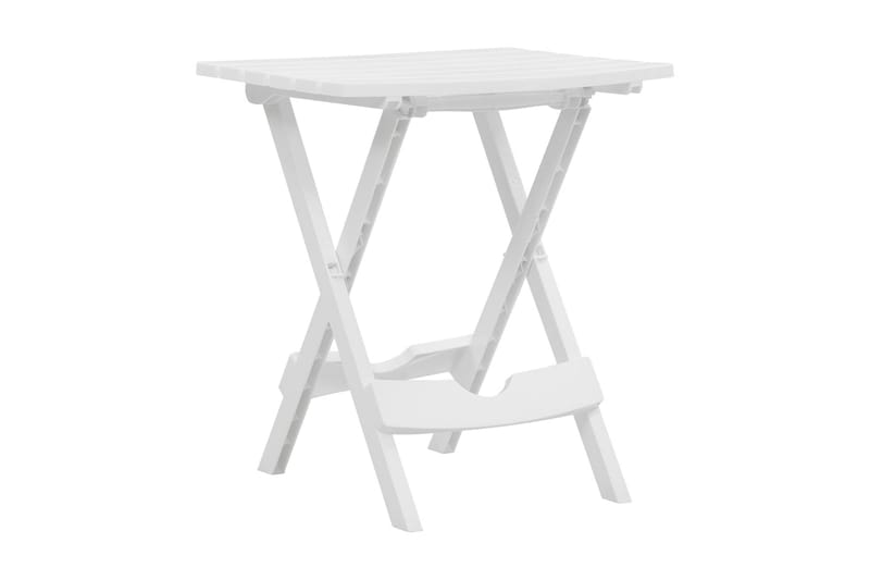 Sammenleggbart hagebord 45,5x38,5x50 cm hvit - Hagemøbler - Hagebord - Cafebord