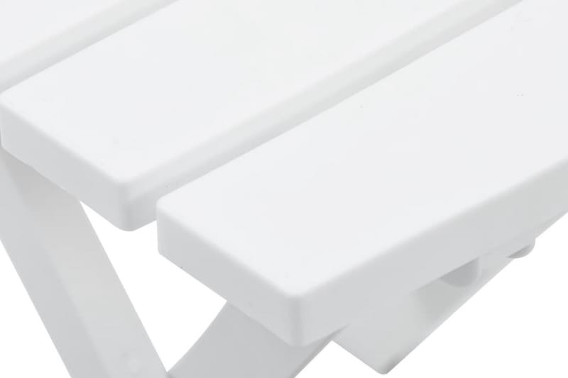 Sammenleggbart hagebord 45,5x38,5x50 cm hvit - Hagemøbler - Hagebord - Cafebord
