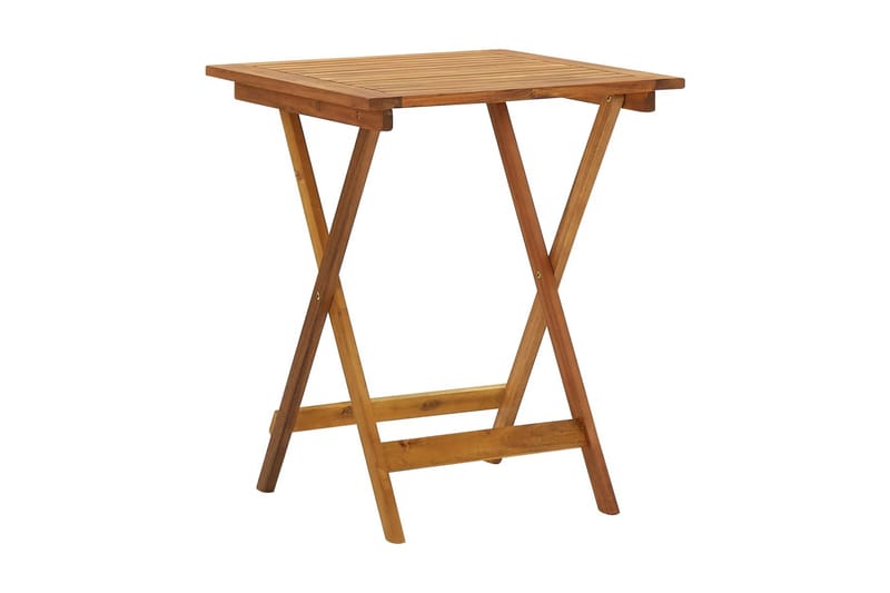 Sammenleggbart hagebord 60x60x75 cm heltre akasie - Brun - Balkongbord - Cafebord