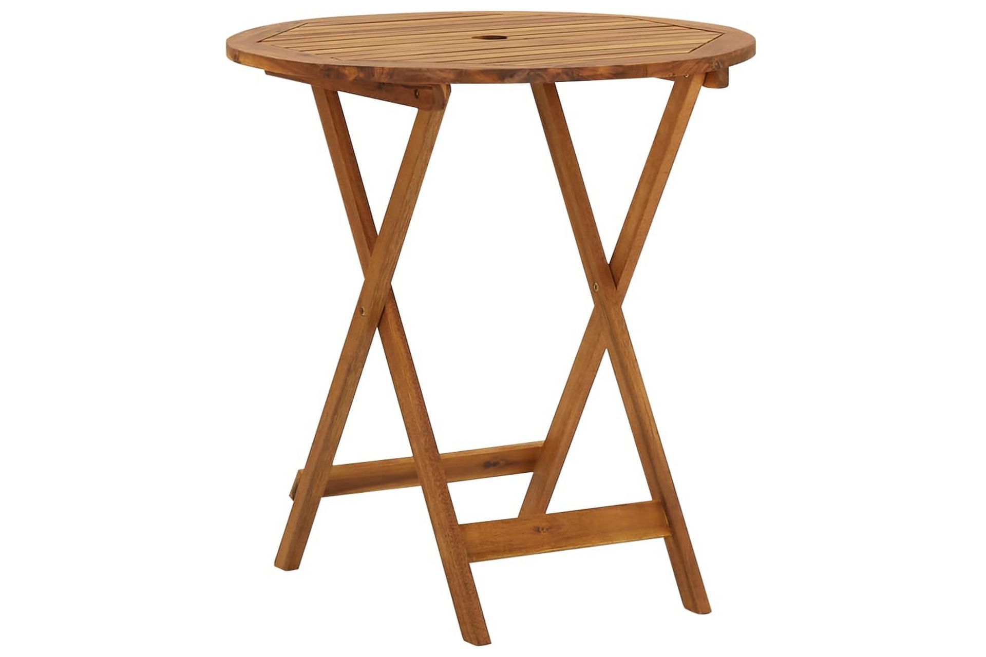 Sammenleggbart hagebord 70 cm heltre akasie - Brun - Hagemøbler - Hagebord - Cafebord