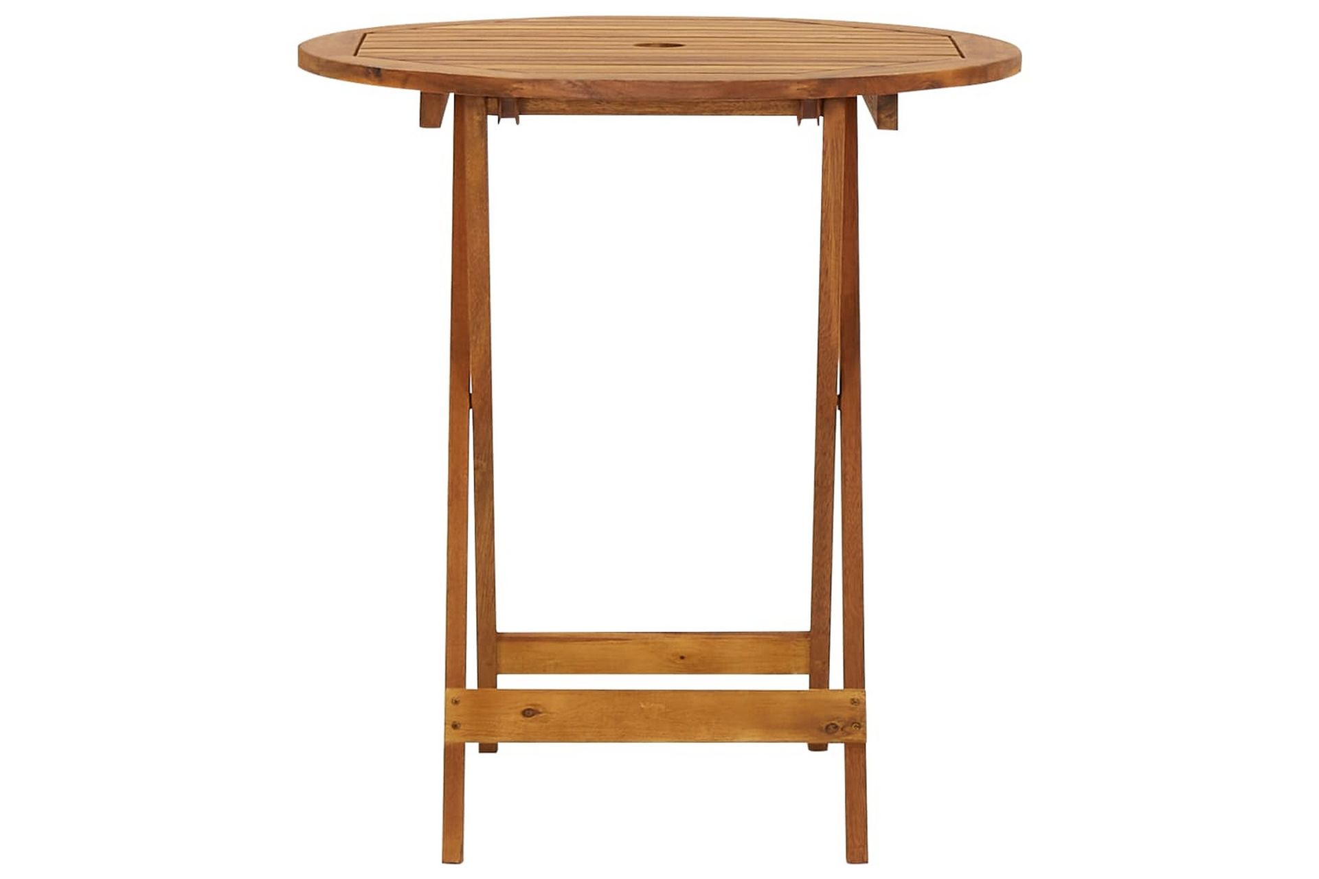 Sammenleggbart hagebord 70 cm heltre akasie - Brun - Hagemøbler - Hagebord - Cafebord