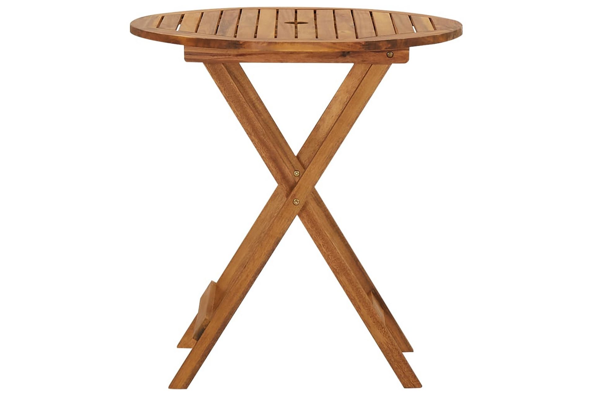 Sammenleggbart hagebord 70 cm heltre akasie - Brun - Hagemøbler - Hagebord - Cafebord