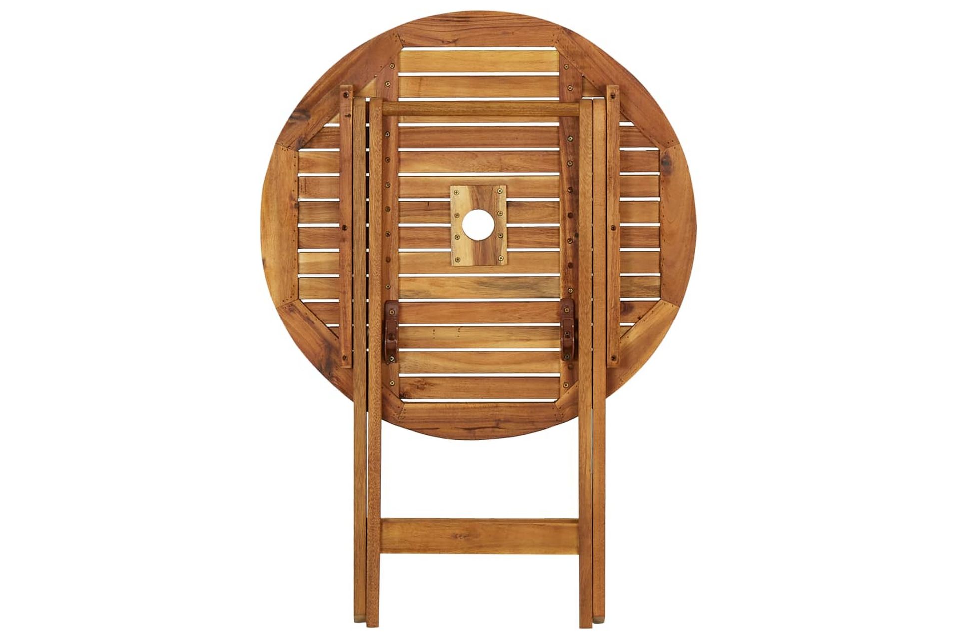 Sammenleggbart hagebord 70 cm heltre akasie - Brun - Hagemøbler - Hagebord - Cafebord