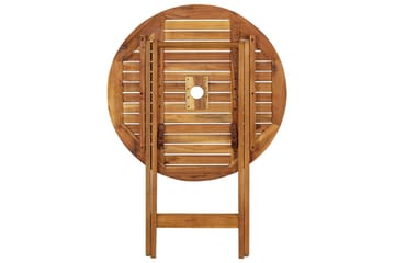 Sammenleggbart hagebord 70 cm heltre akasie - Brun - Hagemøbler - Hagebord - Cafebord