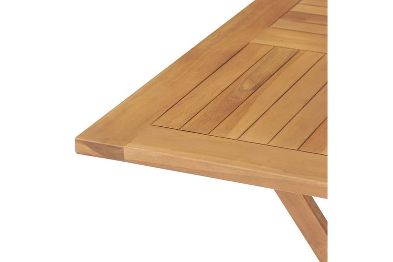 Sammenleggbart hagebord 85x85x76 cm heltre teak - Brun - Balkongbord - Cafebord