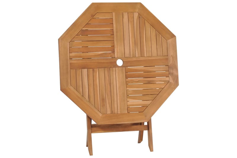 Sammenleggbart hagebord 85x85x76 cm heltre teak - Brun - Hagemøbler - Hagebord - Cafebord