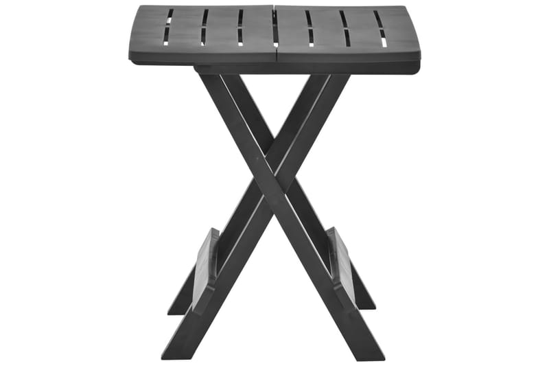 Sammenleggbart hagebord antrasitt 45x43x50 cm plast - Balkongbord - Cafebord