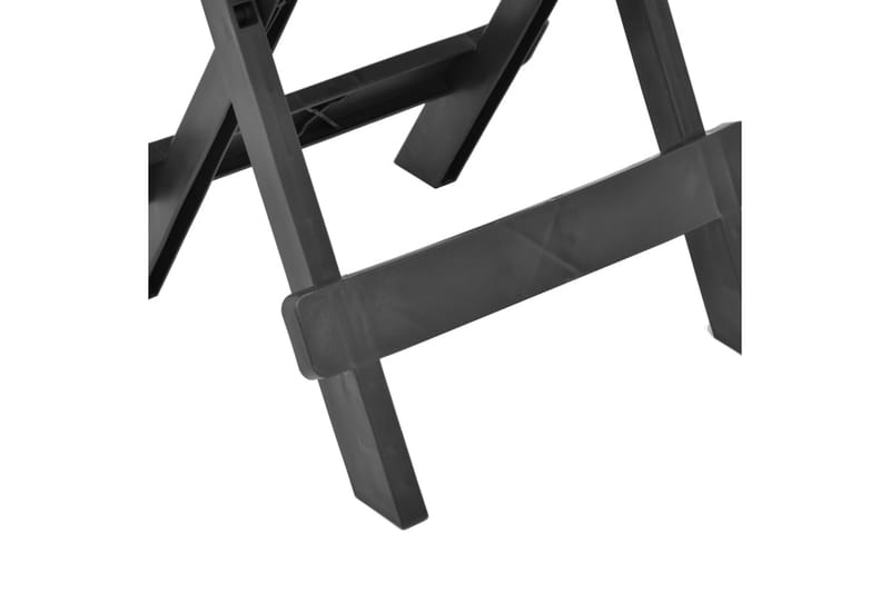 Sammenleggbart hagebord antrasitt 45x43x50 cm plast - Hagemøbler - Hagebord - Cafebord