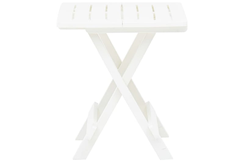 Sammenleggbart hagebord hvit 45x43x50 cm plast - Hagemøbler - Hagebord - Cafebord