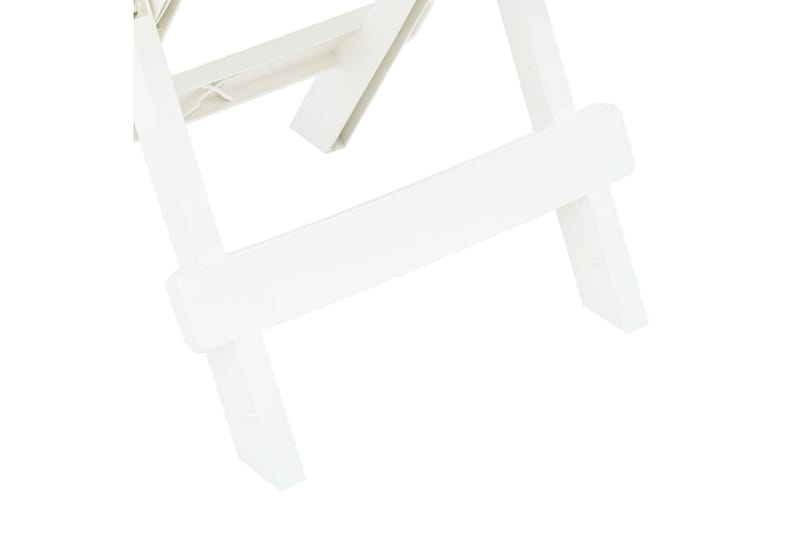 Sammenleggbart hagebord hvit 45x43x50 cm plast - Hagemøbler - Hagebord - Cafebord