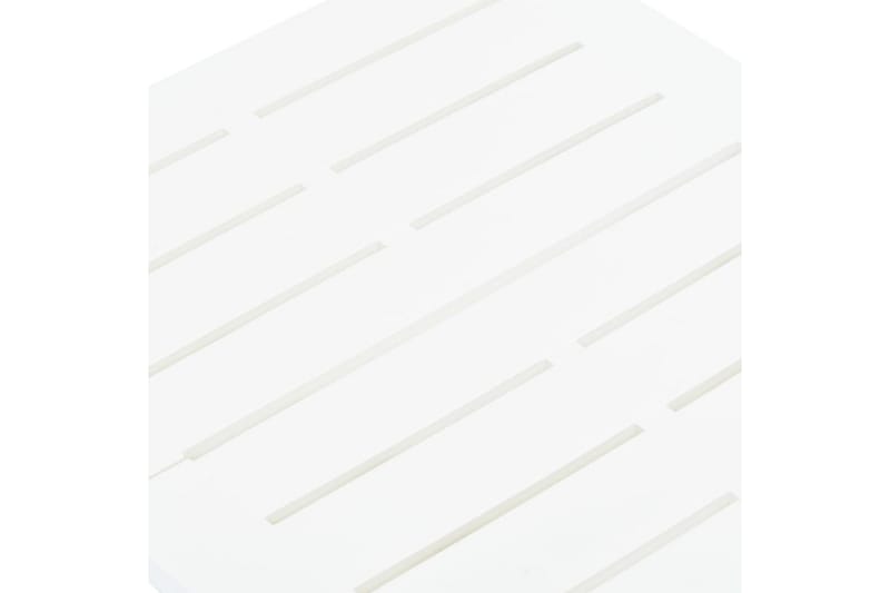 Sammenleggbart hagebord hvit 45x43x50 cm plast - Cafebord - Balkongbord