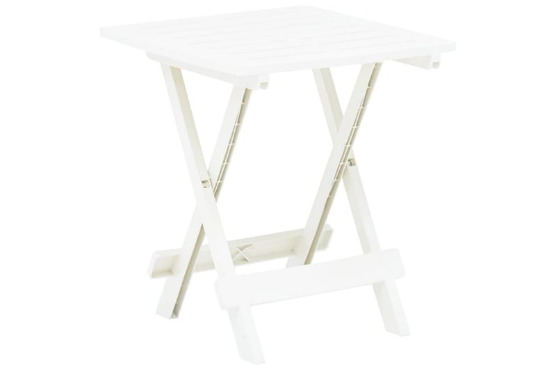 Sammenleggbart hagebord hvit 45x43x50 cm plast - Cafebord - Balkongbord