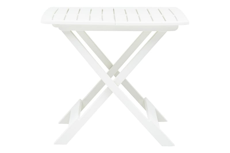 Sammenleggbart hagebord hvit 79x72x70 cm plast - Hagemøbler - Hagebord - Cafebord