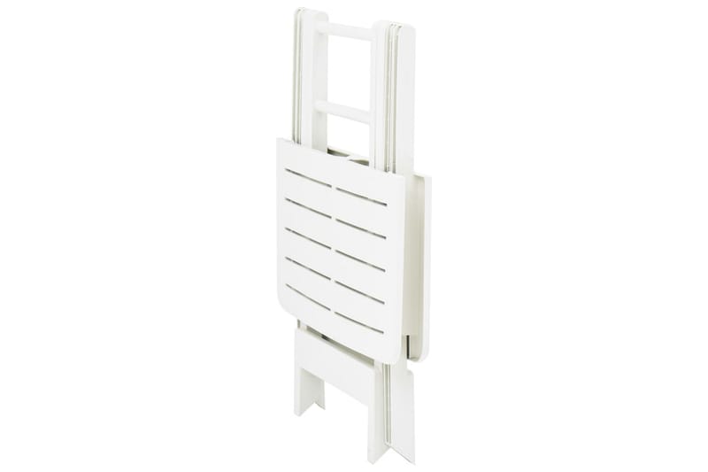Sammenleggbart hagebord hvit 79x72x70 cm plast - Hagemøbler - Hagebord - Cafebord