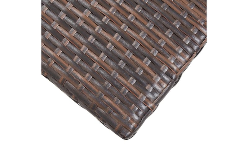 Tebord brun 50x50x47 cm polyrotting - Hagemøbler - Hagebord - Cafebord