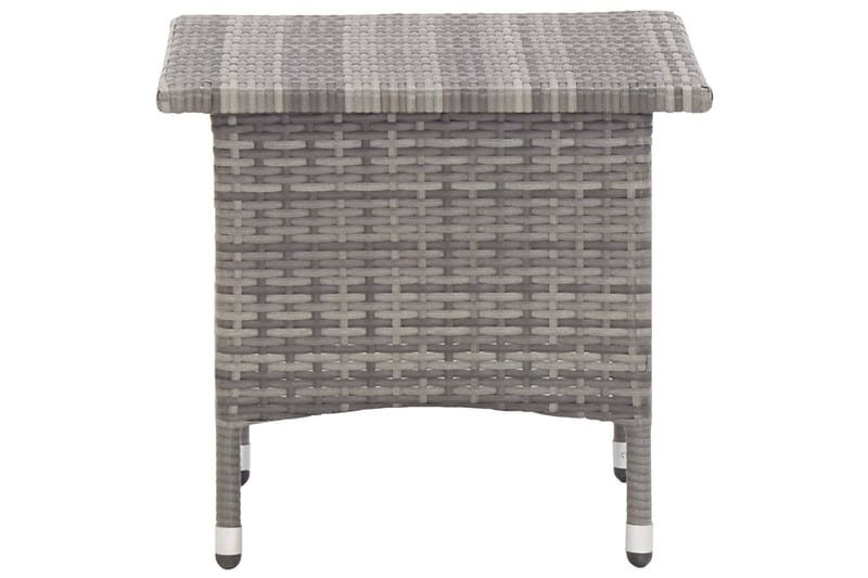 Tebord grå 50x50x47 cm polyrotting - Cafebord - Balkongbord