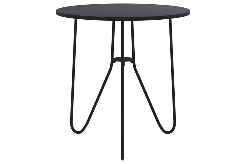 Tebord svart 48 cm MDF og jern - Svart - Cafebord - Balkongbord