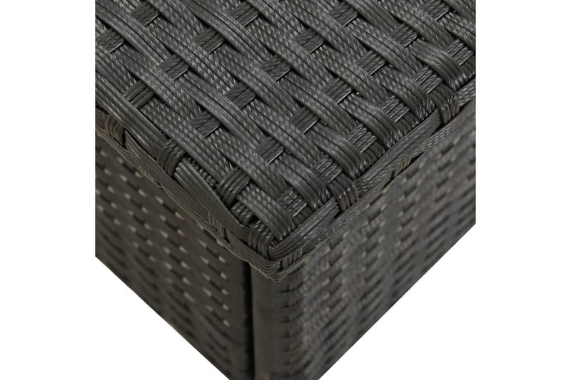 Tebord svart 50x50x47 cm polyrotting - Cafebord - Balkongbord