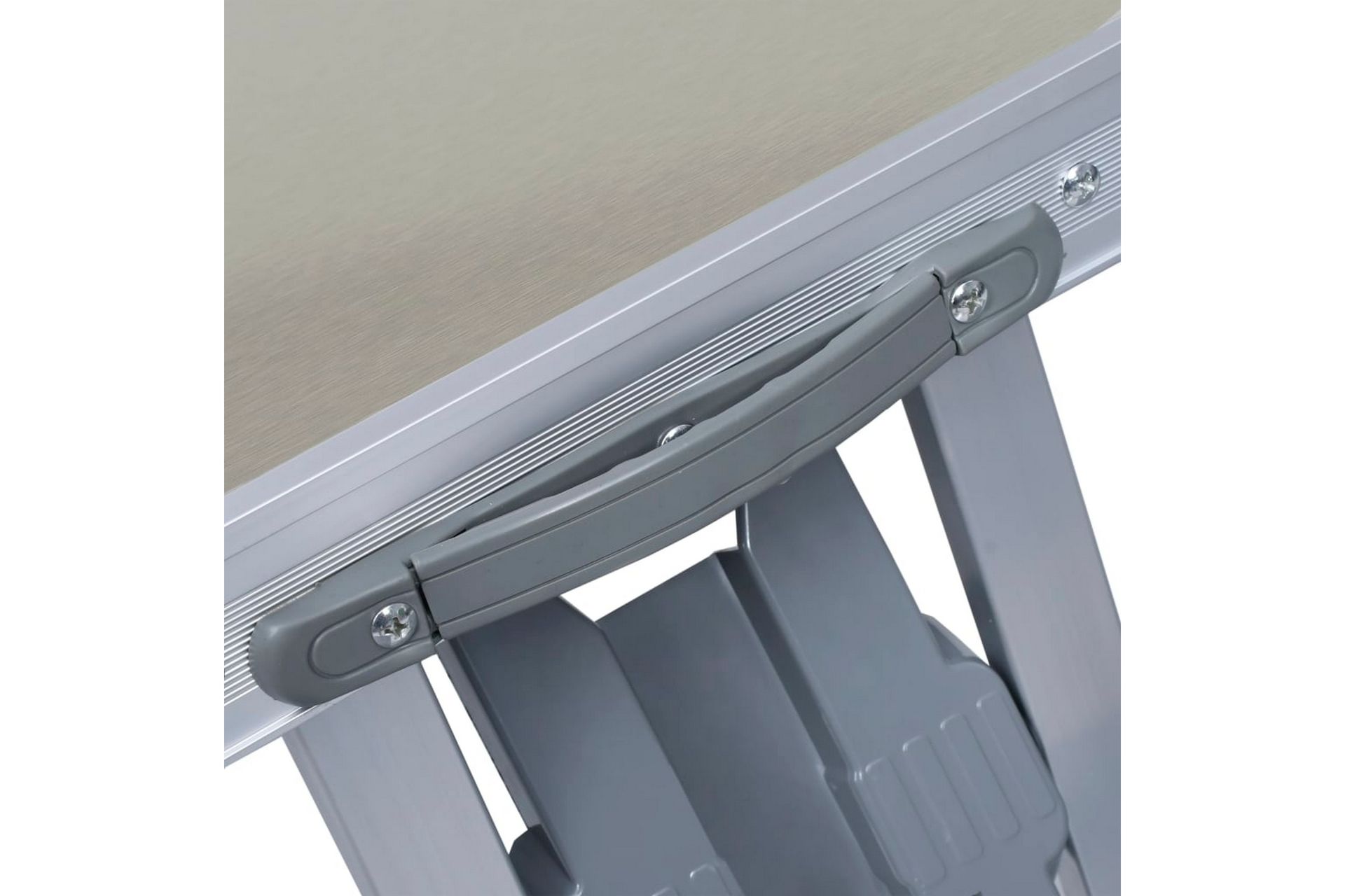 Foldbart campingbord med 4 seter stål aluminium - Hagemøbler - Hagebord - Campingbord