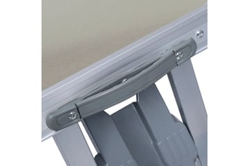 Foldbart campingbord med 4 seter stål aluminium - Hagemøbler - Hagebord - Campingbord