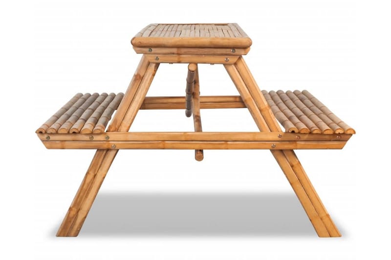 Piknikbord 120x120x78 cm bambus - Teak - Campingmøbler - Campingbord
