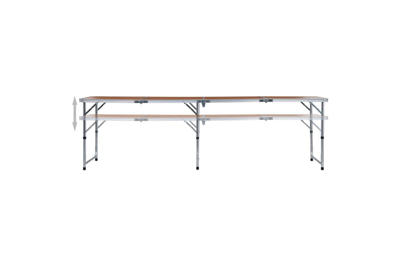 Sammenleggbart campingbord aluminium 240x60 cm - Campingmøbler - Campingbord