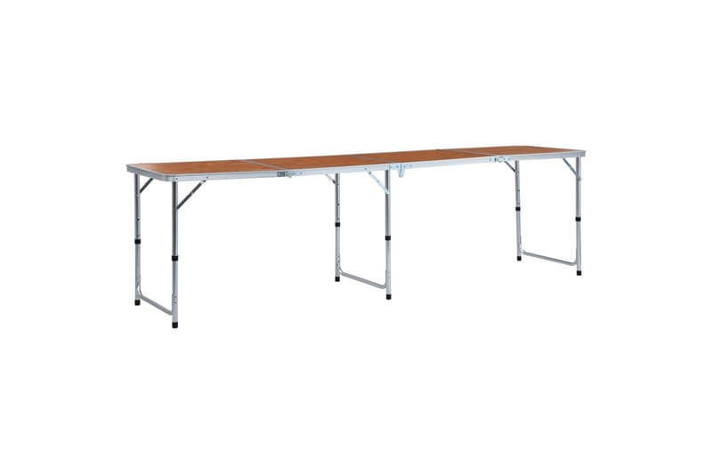 Sammenleggbart campingbord aluminium 240x60 cm - Hagemøbler - Hagebord - Campingbord