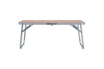 Sammenleggbart campingbord brun aluminium 60x40 cm - Hagemøbler - Hagebord - Campingbord