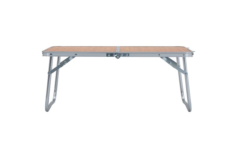 Sammenleggbart campingbord brun aluminium 60x40 cm - Hagemøbler - Hagebord - Campingbord
