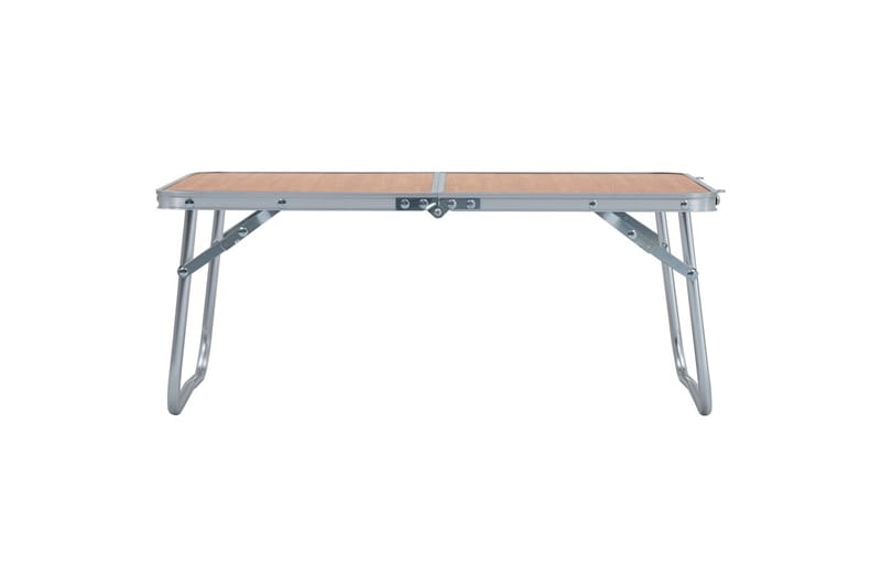 Sammenleggbart campingbord brun aluminium 60x40 cm - Campingmøbler - Campingbord