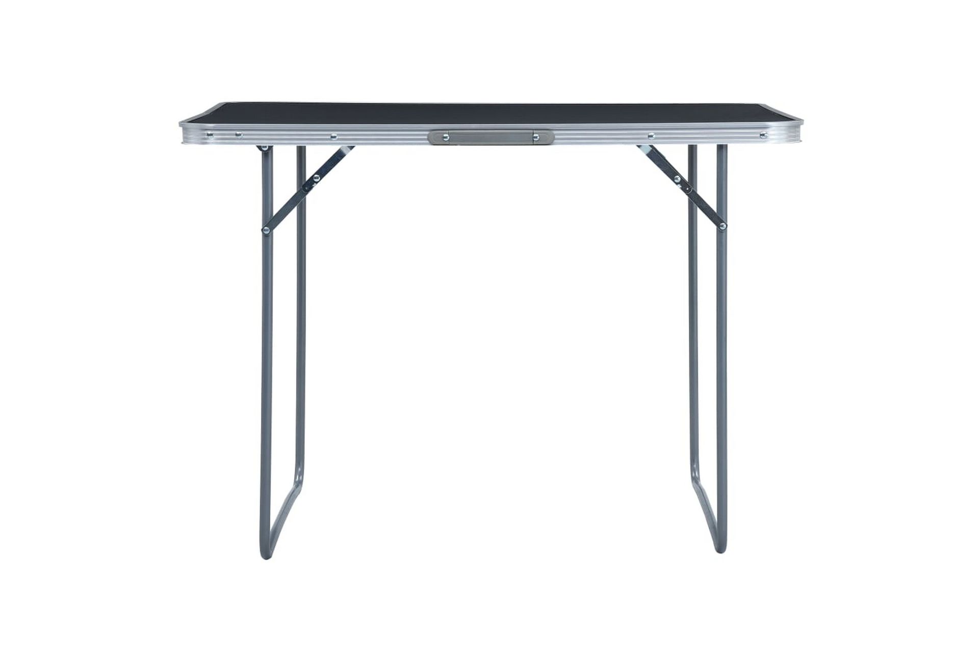 Sammenleggbart campingbord grå aluminium 120x60 cm - Hagemøbler - Hagebord - Campingbord