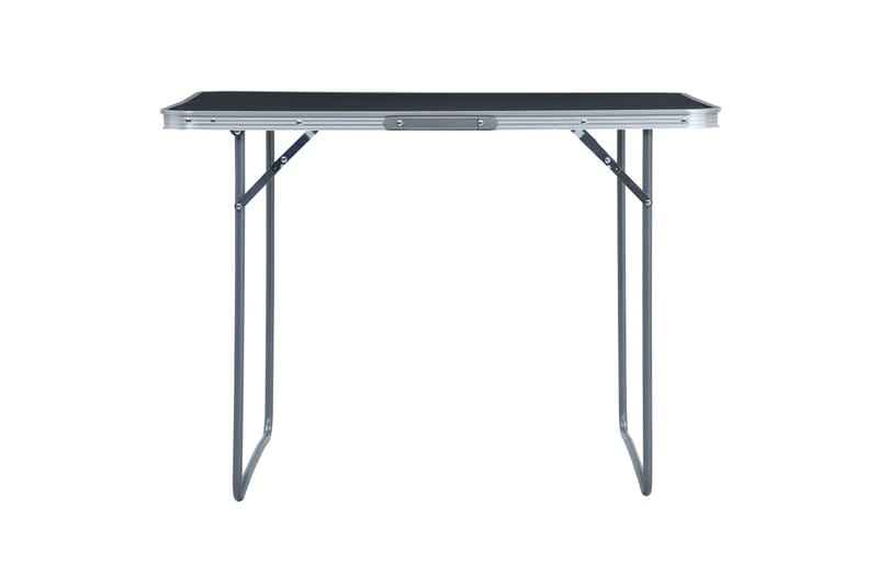 Sammenleggbart campingbord grå aluminium 120x60 cm - Hagemøbler - Hagebord - Campingbord