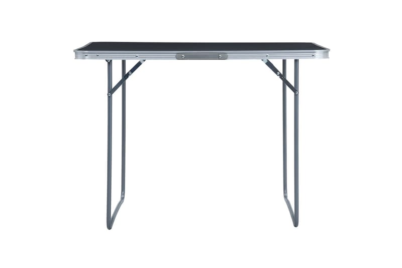 Sammenleggbart campingbord grå aluminium 120x60 cm - Campingmøbler - Campingbord