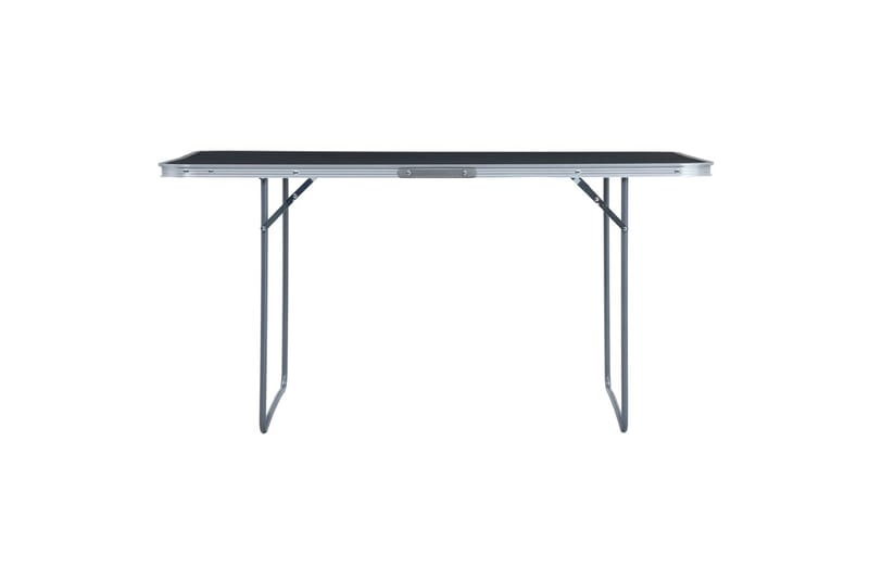 Sammenleggbart campingbord grå aluminium 180x60 cm - Hagemøbler - Hagebord - Campingbord