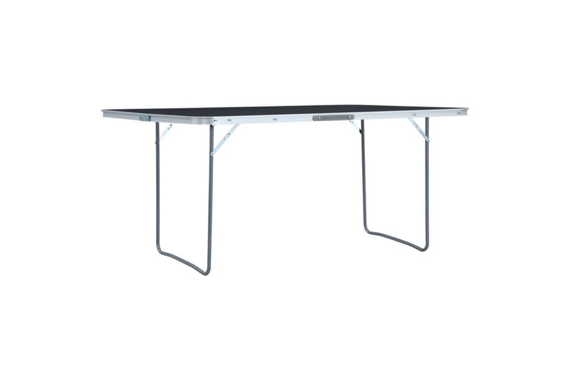 Sammenleggbart campingbord grå aluminium 180x60 cm - Campingbord - Campingmøbler