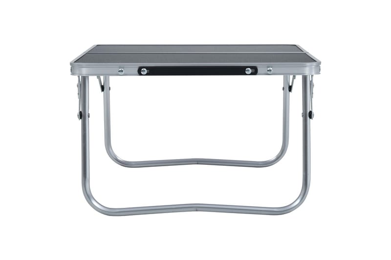Sammenleggbart campingbord grå aluminium 60x40 cm - Hagemøbler - Hagebord - Campingbord