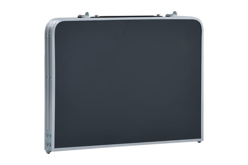 Sammenleggbart campingbord grå aluminium 60x40 cm - Hagemøbler - Hagebord - Campingbord