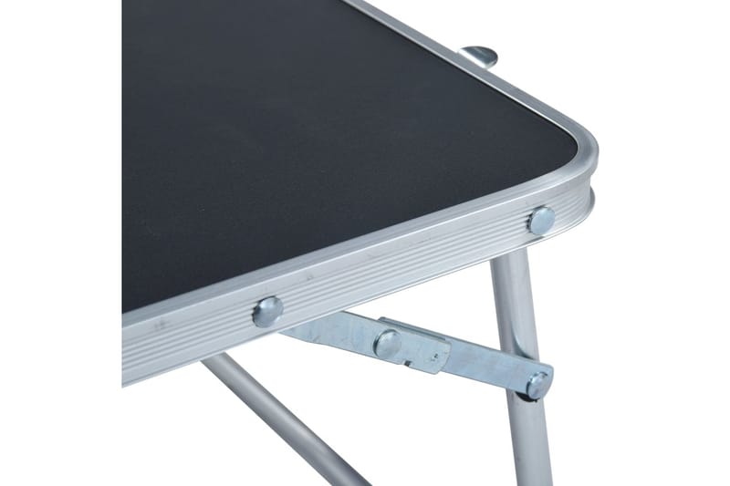 Sammenleggbart campingbord grå aluminium 60x40 cm - Hagemøbler - Hagebord - Campingbord