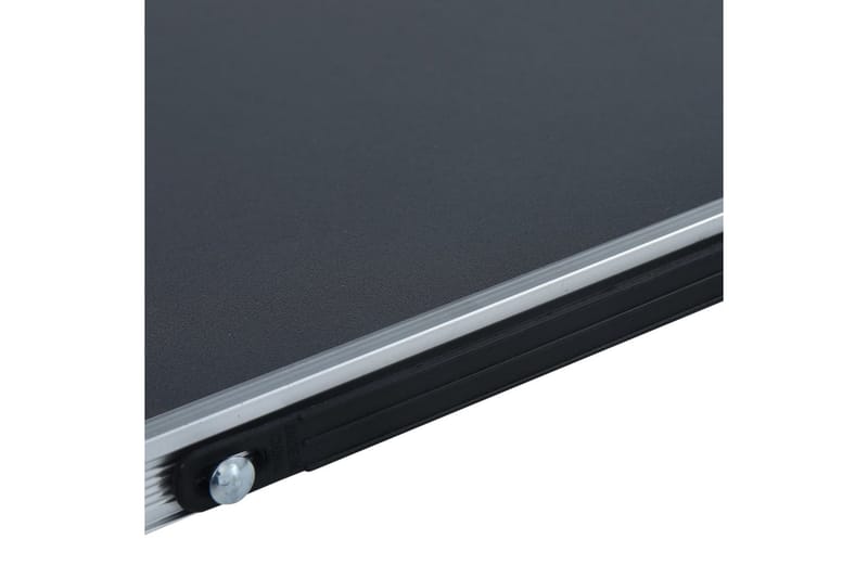 Sammenleggbart campingbord grå aluminium 60x40 cm - Hagemøbler - Hagebord - Campingbord