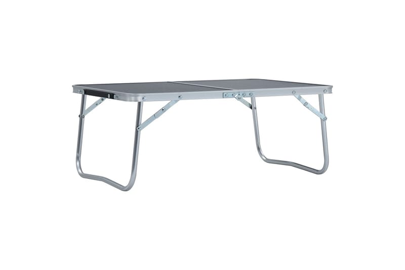 Sammenleggbart campingbord grå aluminium 60x40 cm - Campingbord - Campingmøbler
