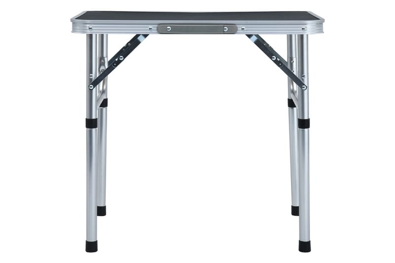 Sammenleggbart campingbord grå aluminium 60x45 cm - Hagemøbler - Hagebord - Campingbord