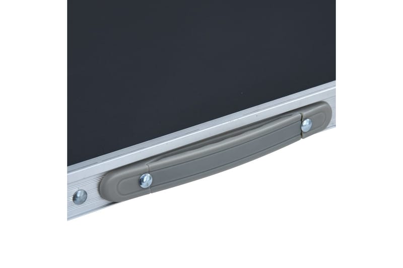 Sammenleggbart campingbord grå aluminium 60x45 cm - Hagemøbler - Hagebord - Campingbord
