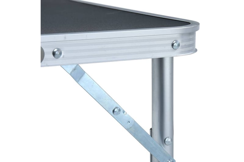 Sammenleggbart campingbord grå aluminium 60x45 cm - Hagemøbler - Hagebord - Campingbord